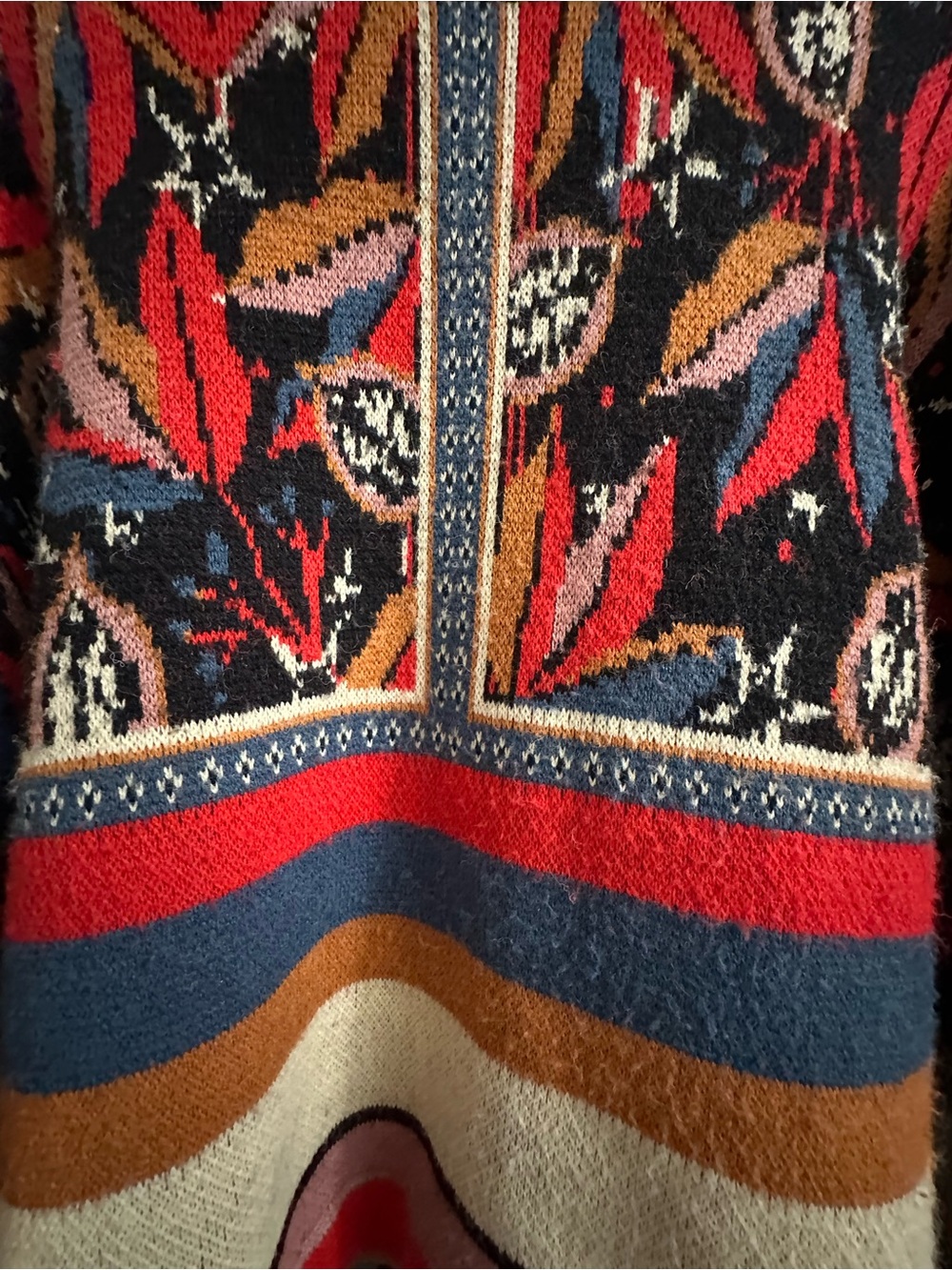 FARM RIO MIXED PRINT WOOL BLEND SWEATER Size L - Picture 5 of 7